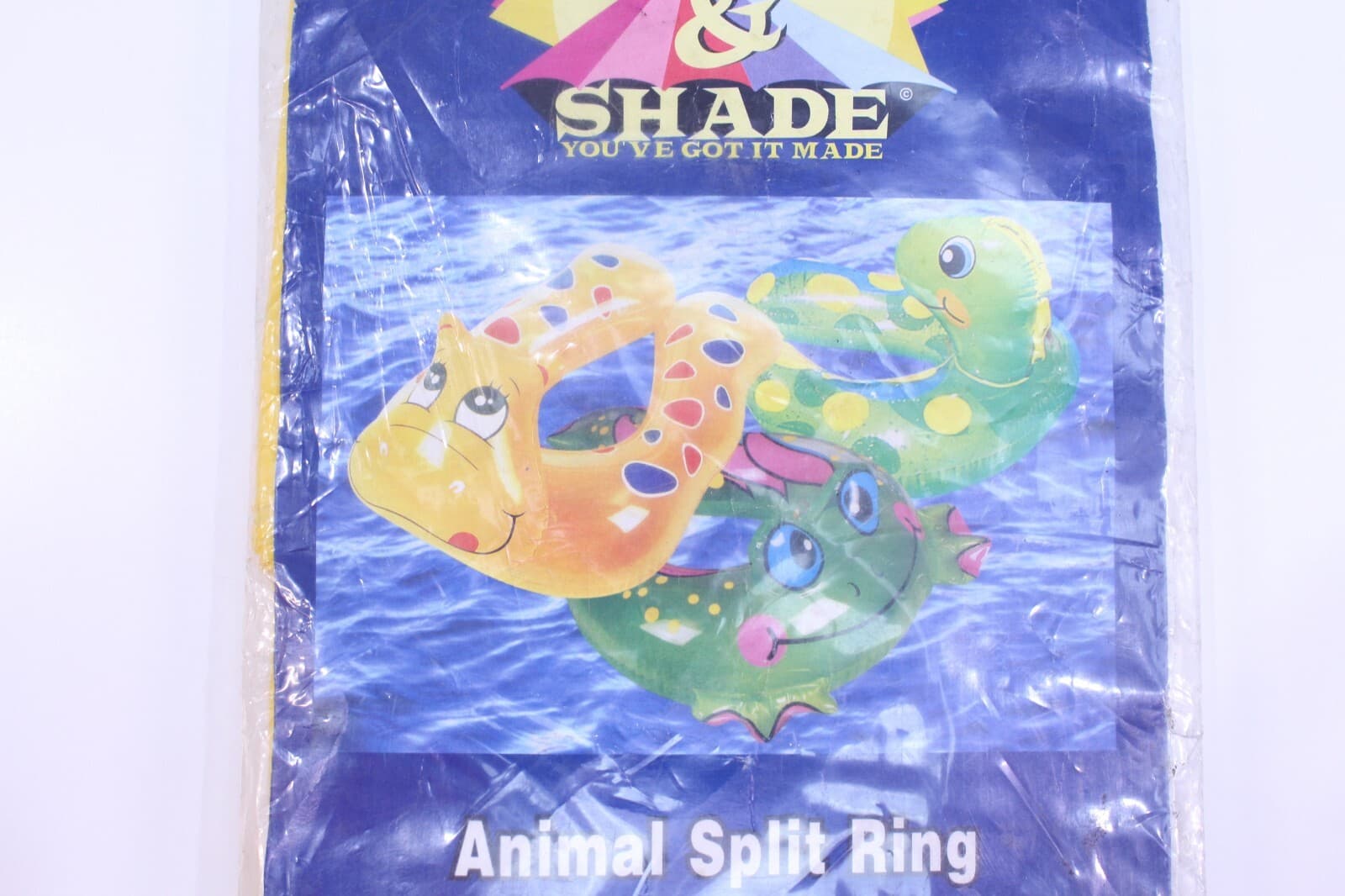VTG NOS 2001 Sun & Shade Pool Float Animal Split Ring 21" Kid Inflatable Swim 3