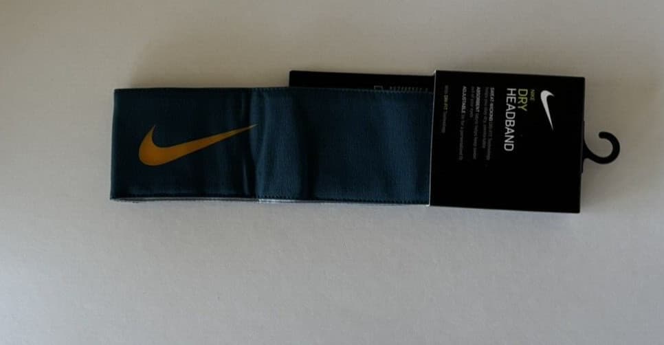 Rare Nike Head Tie Headband Nightshade / Canyon Gold Dri-FIT  Tennis Basketball 6