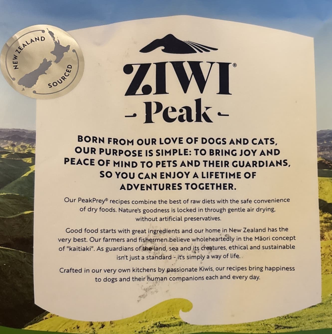 Ziwipeak Daily Cuisine New Zealand- Air Dried Dog Food - Tripe and Lamb 5.5 Lbs. 5