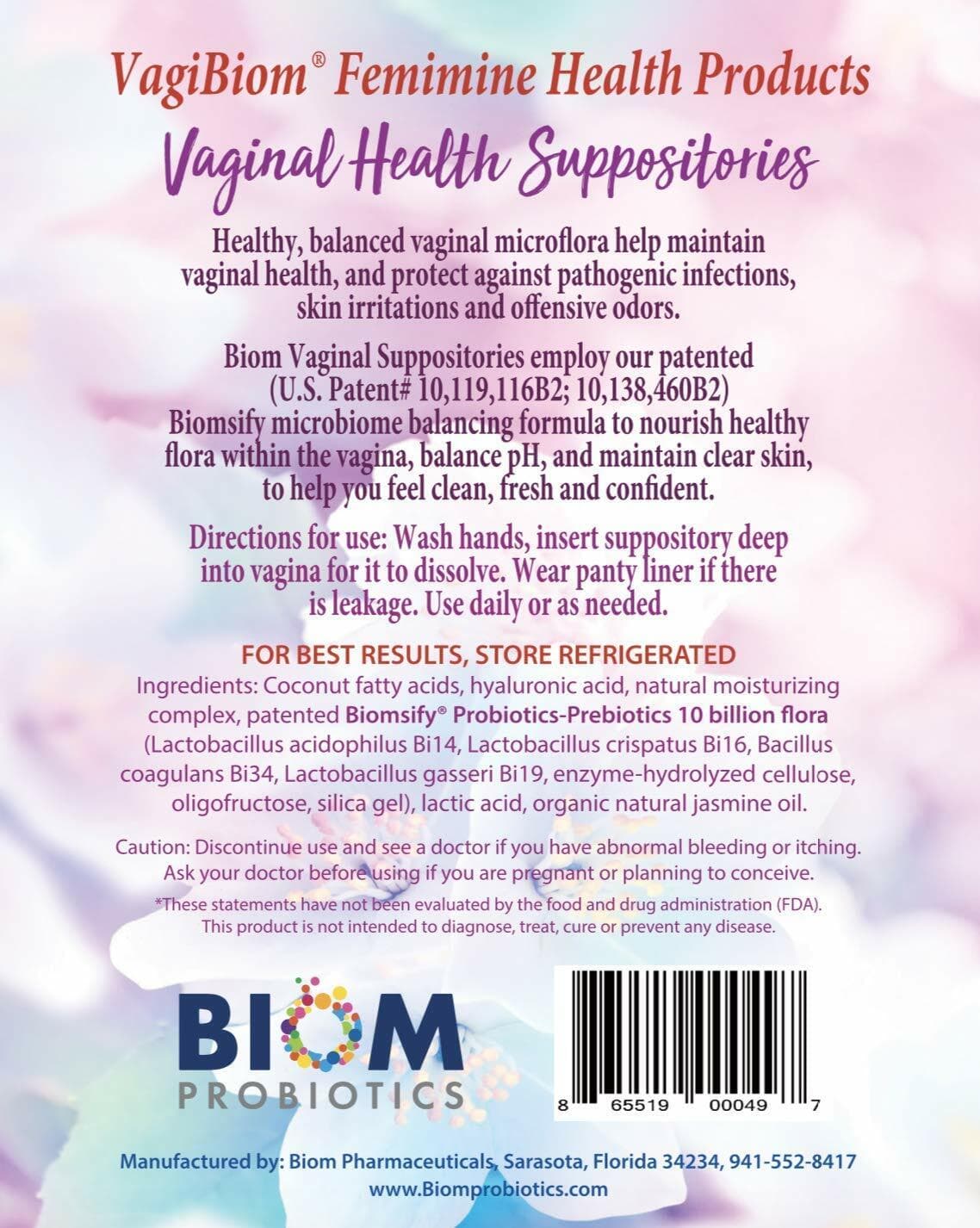 Vaginal Probiotic Suppository(5):Natural,Vaginal pH & Odor Control,No Parabens 5