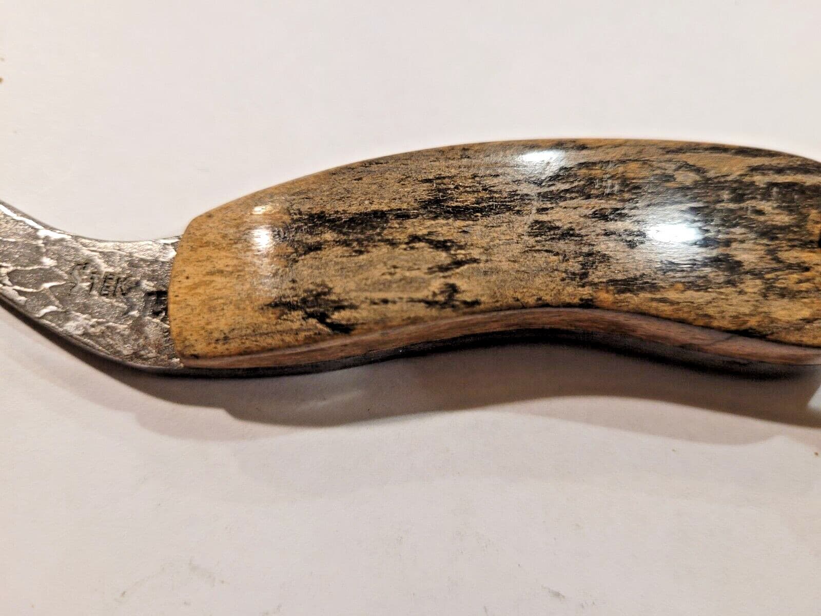 STEK Damascus Steel Hoof Pick Wooly Mamoth Scale Craig Steketee 2