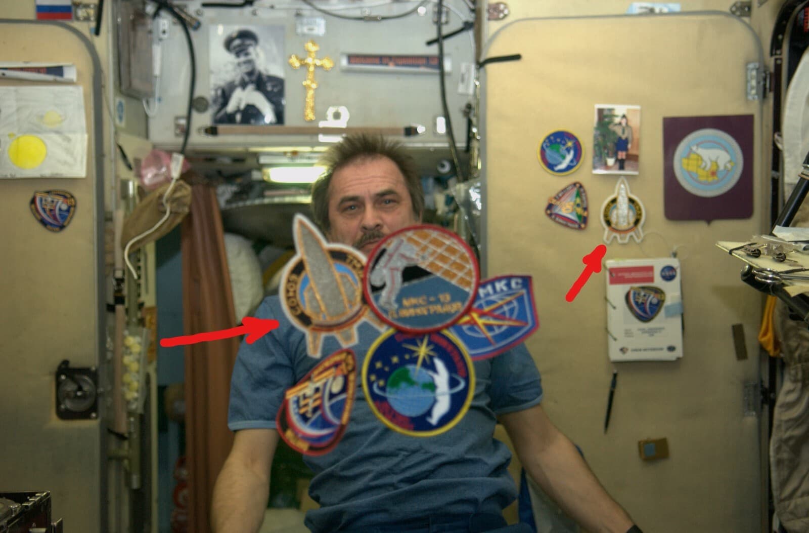 Soyuz TMA-8/ISS-13 Flown Rocket hand made patch 5