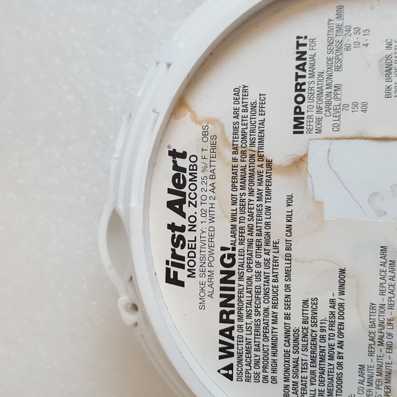 First Alert Z-WAVE Smoke & Carbon Monoxide Alarm (ZCOMBO) - with New Batteries 4