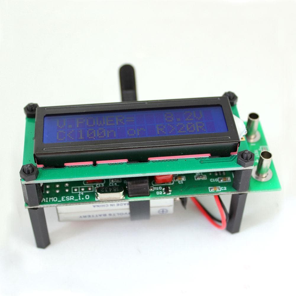 AideTek ESR01 LCR Tester Capacitance Equivalent Resistance Meter with test leads 6