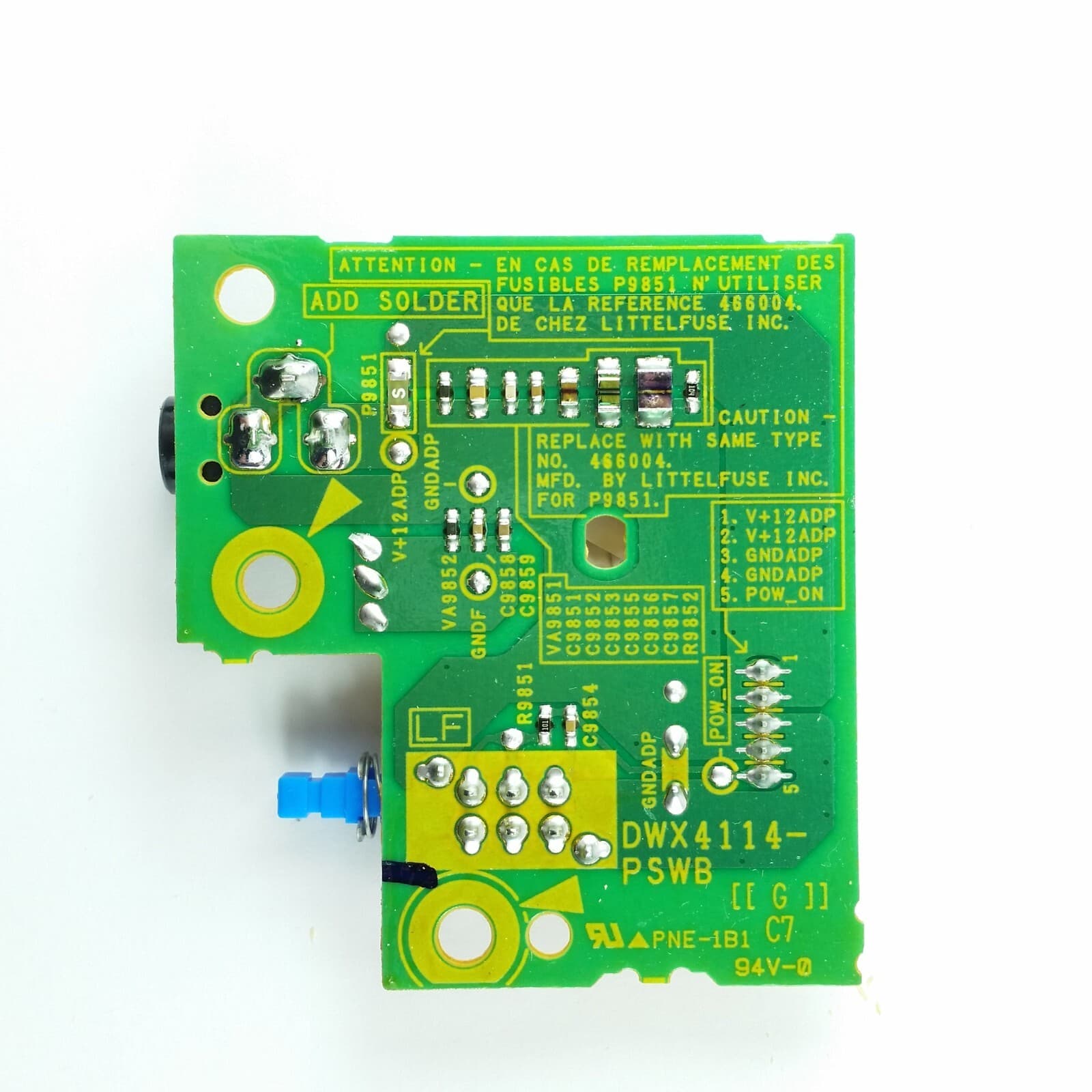 Replacement Pioneer DDJ-1000 / SRT Power Switch Socket PSWB Assembly (DWX4114) 3