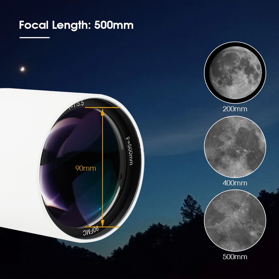 SVBONY SV48P 2" 90500 Astronomical Telescope Refractor OTA Double Speed Focuser 6