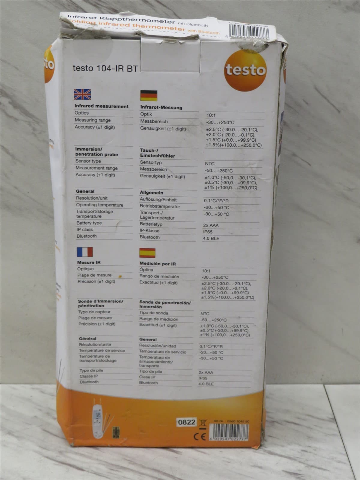 NEW Testo 104-IR Folding Infrared Thermometer with Bluetooth w/ Batteries 3