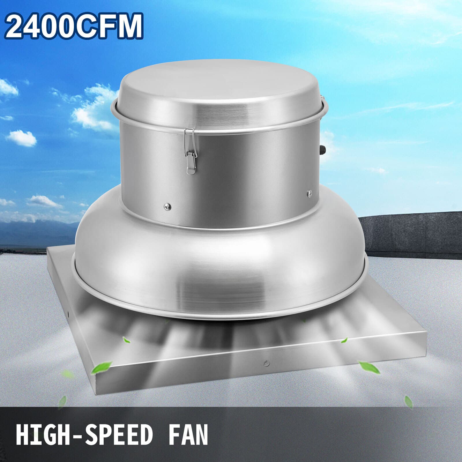 Restaurant Upblast Hood Roof Exhaust Fan 2400CFM Commercial 680 RPM Kitchen 250W 3