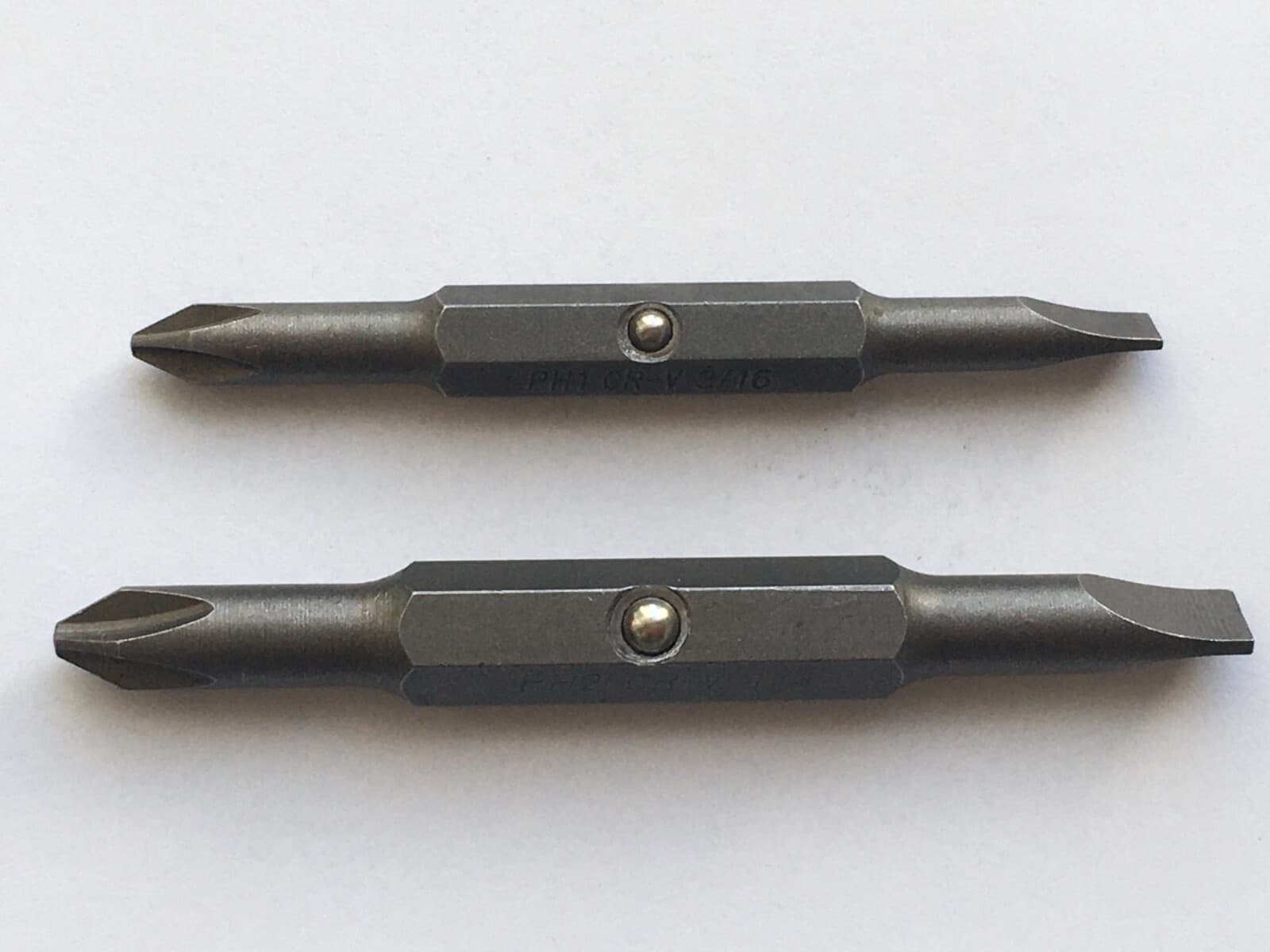 Double Ended Replacement Bits for 6 In 1 Screwdriver (Phillips & Slotted) 6