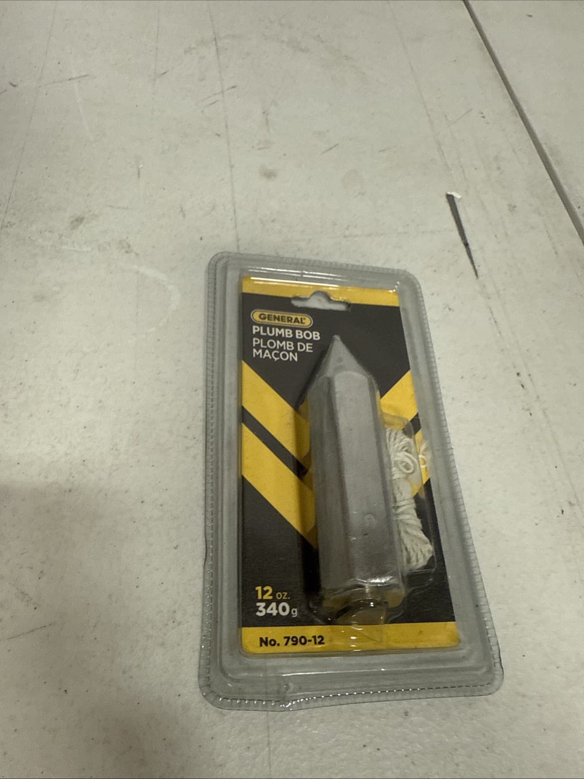 General Tools 790-12 Hexagon Cold Drawn Nickel Plated Steel Plumb Bob 12 oz. 2