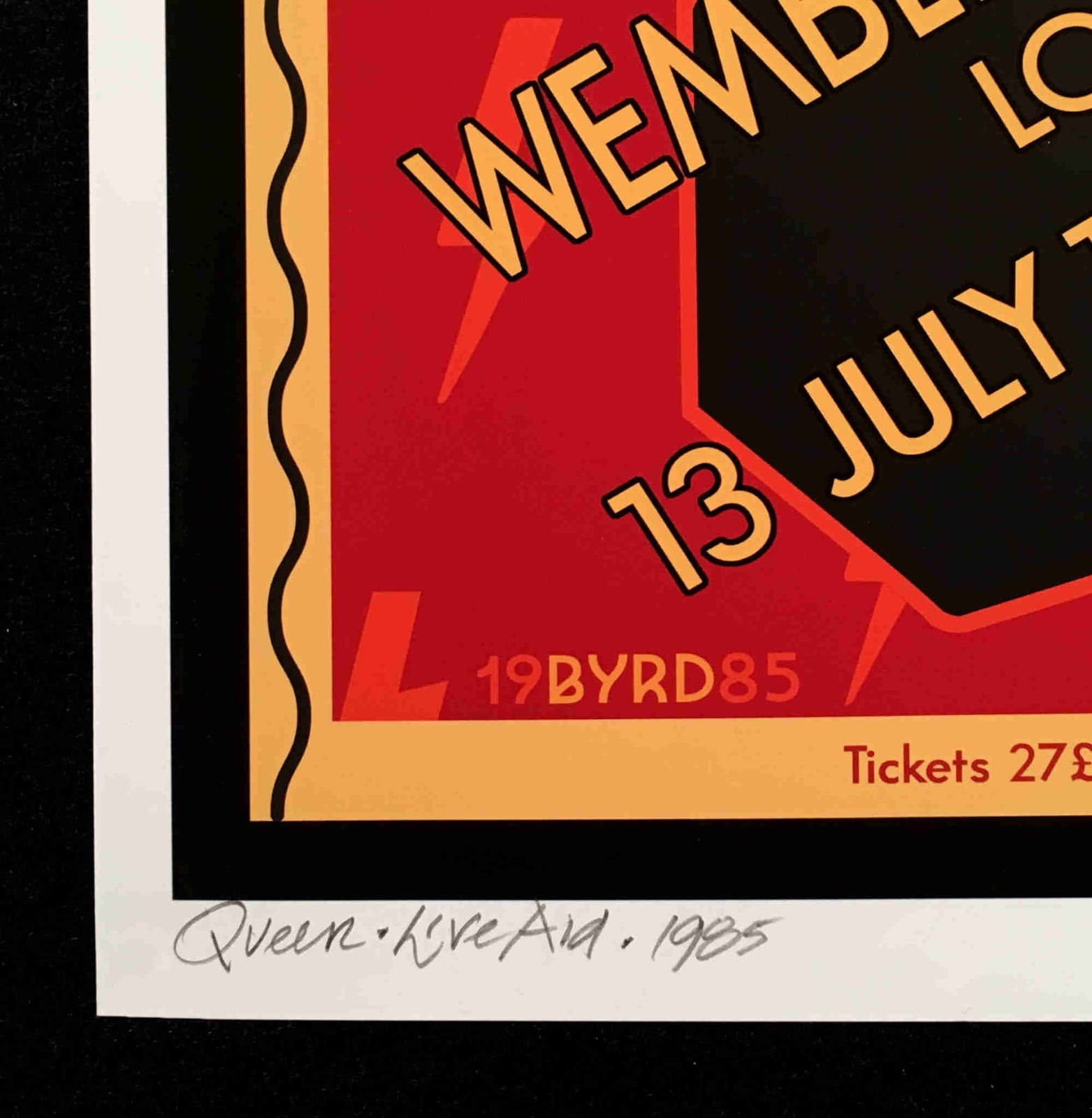 QUEEN Poster Live Aid 1985 Wembley Hand-Signed New Tribute David Byrd S/N COA 5