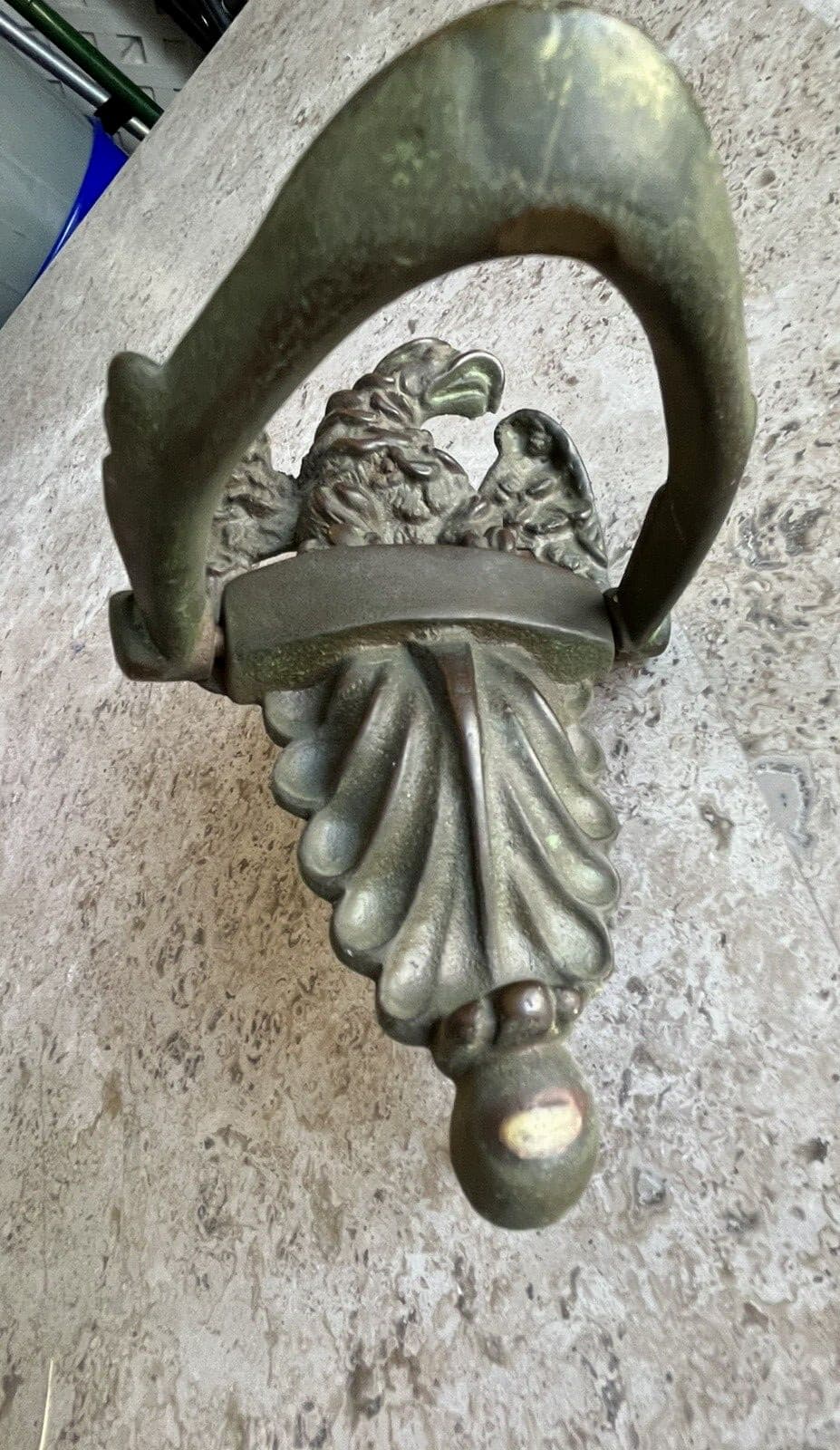 7" ANTIQUE c.1899 AMERICAN EAGLE ARCHITECTURAL SALVAGE DOORKNOCKER 5