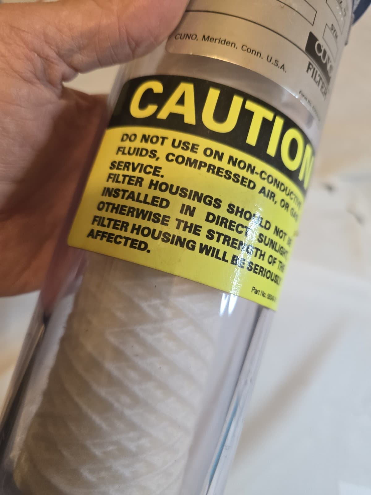 Cuno 1M1 Filter Housing Assembly 125psi Max 100°F Max 44591-05 3