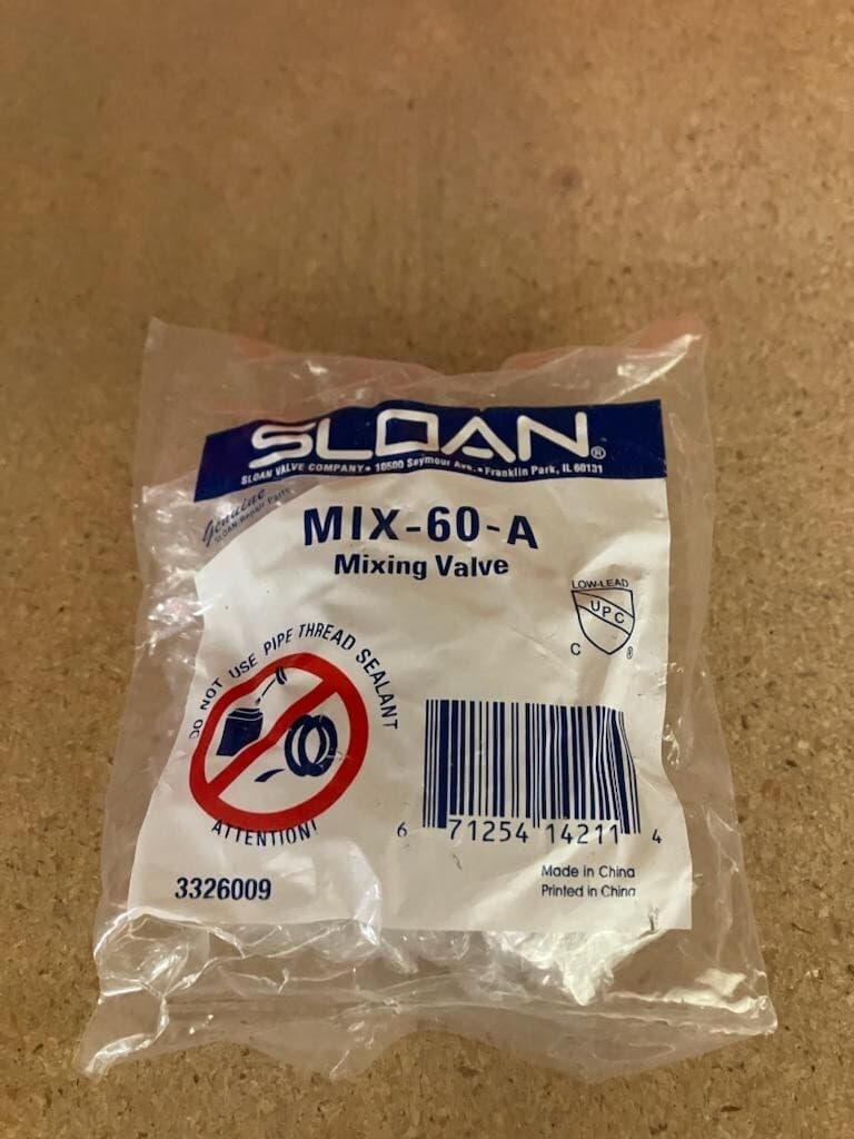 Sloan MIX-60-A Mixing Valve - (For Faucet) 3326009 3