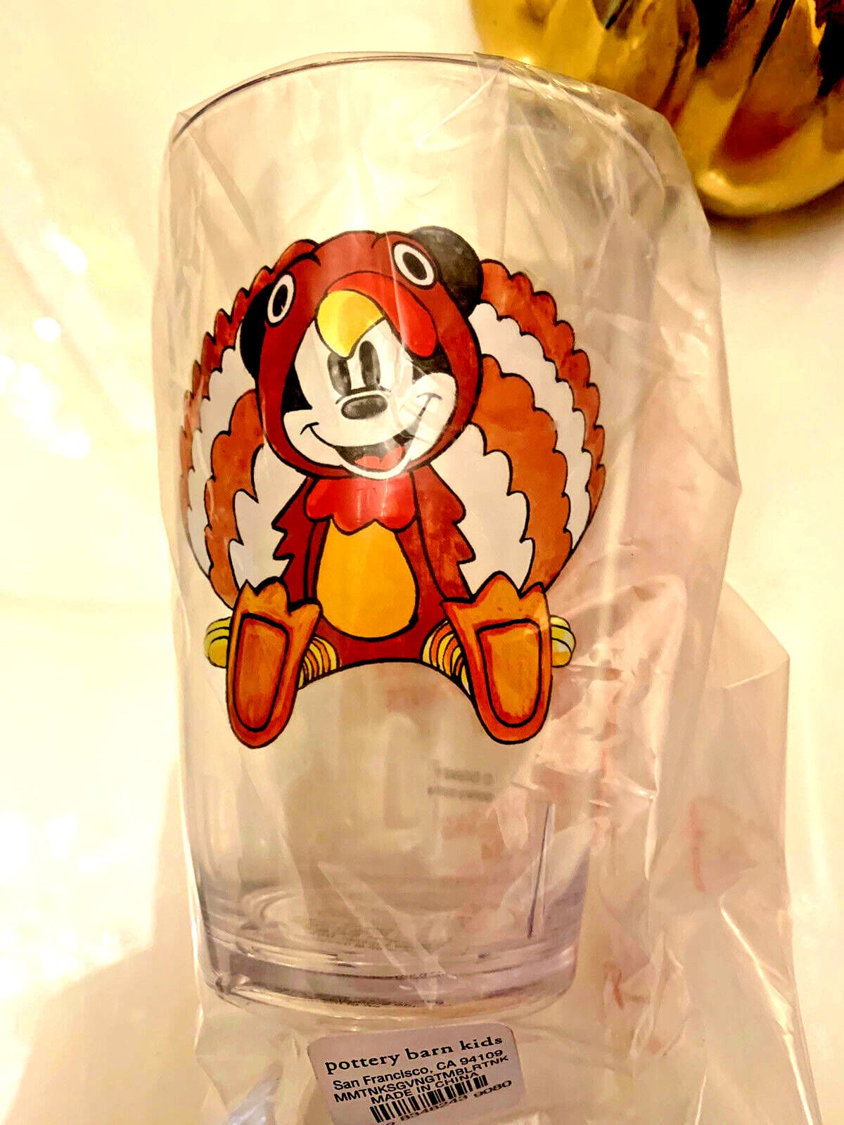 Pottery Barn Disney Mickey Mouse holiday cup Thanksgiving party gift kid SET 2 3