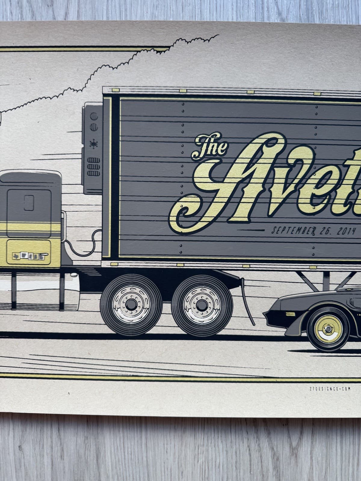 The Avett Brothers Poster 9/26/2014 Rogers Arkansas  (Smokey & the Bandit) Minty 4