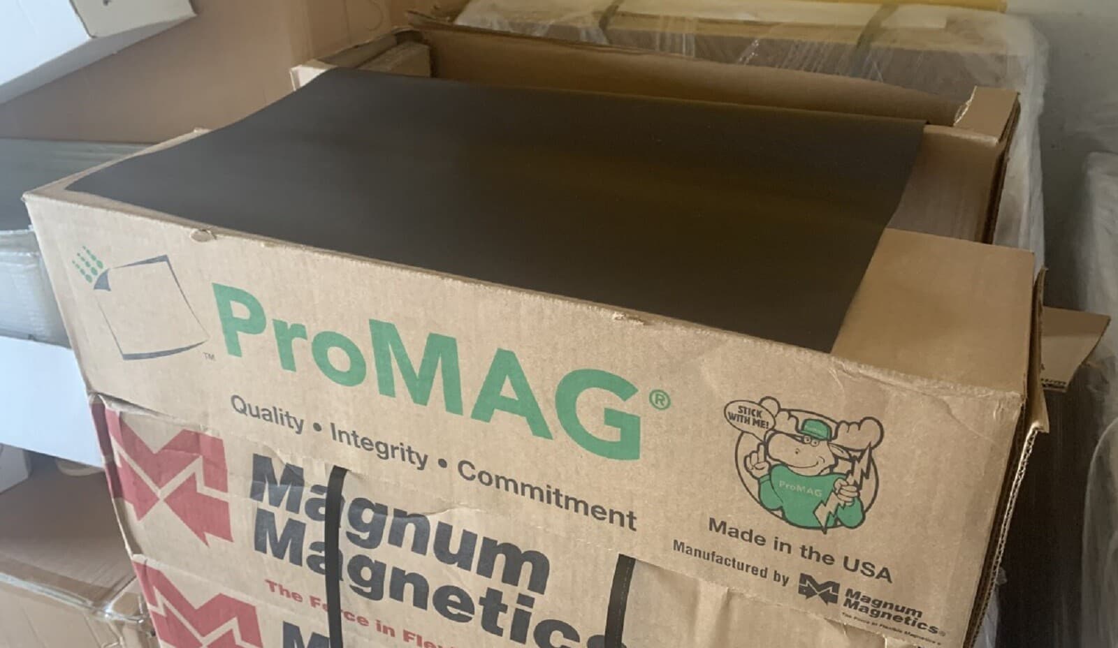  24" width x 50 FEET 30 Mil. Magnetic Sign Sheet Cars Magnum mad ein usa Black 6