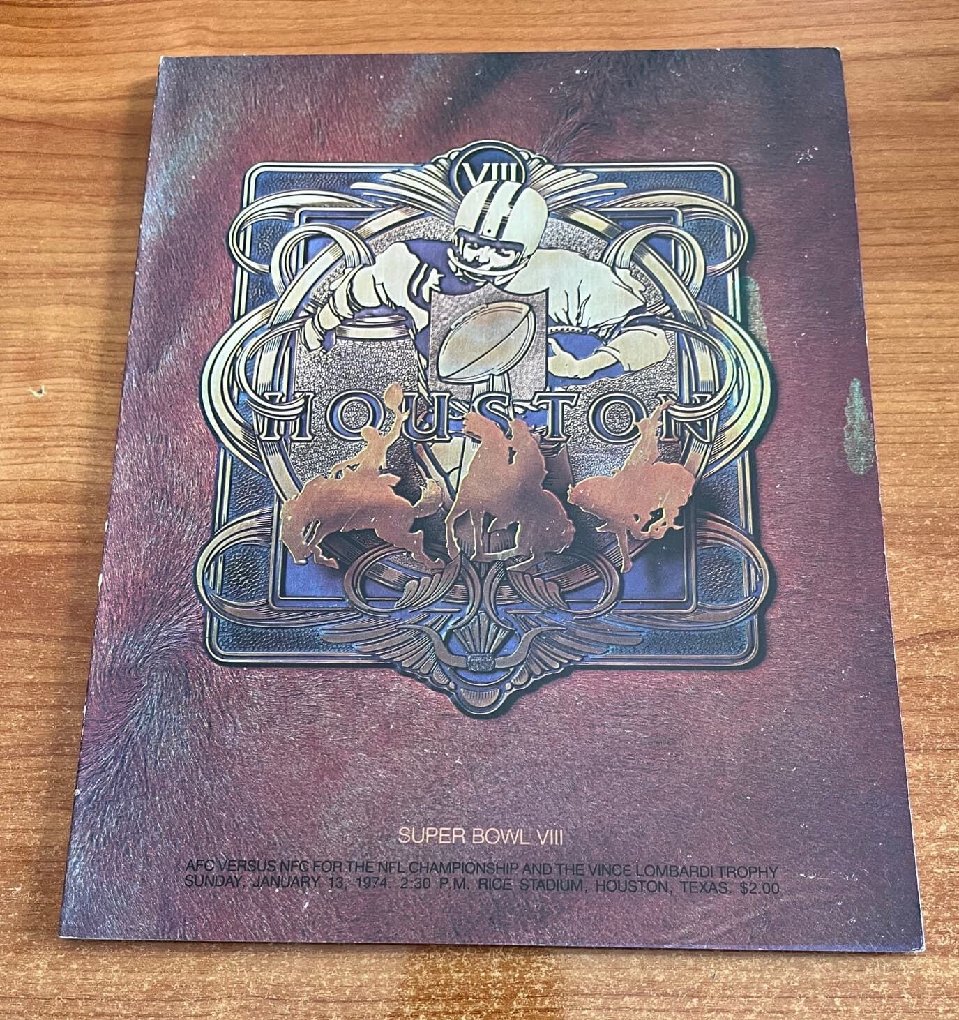 vintage 1973-1974 NFL SUPER BOWL VIII PROGRAM MINNESOTA VIKINGS v MIAMI DOLPHINS 2