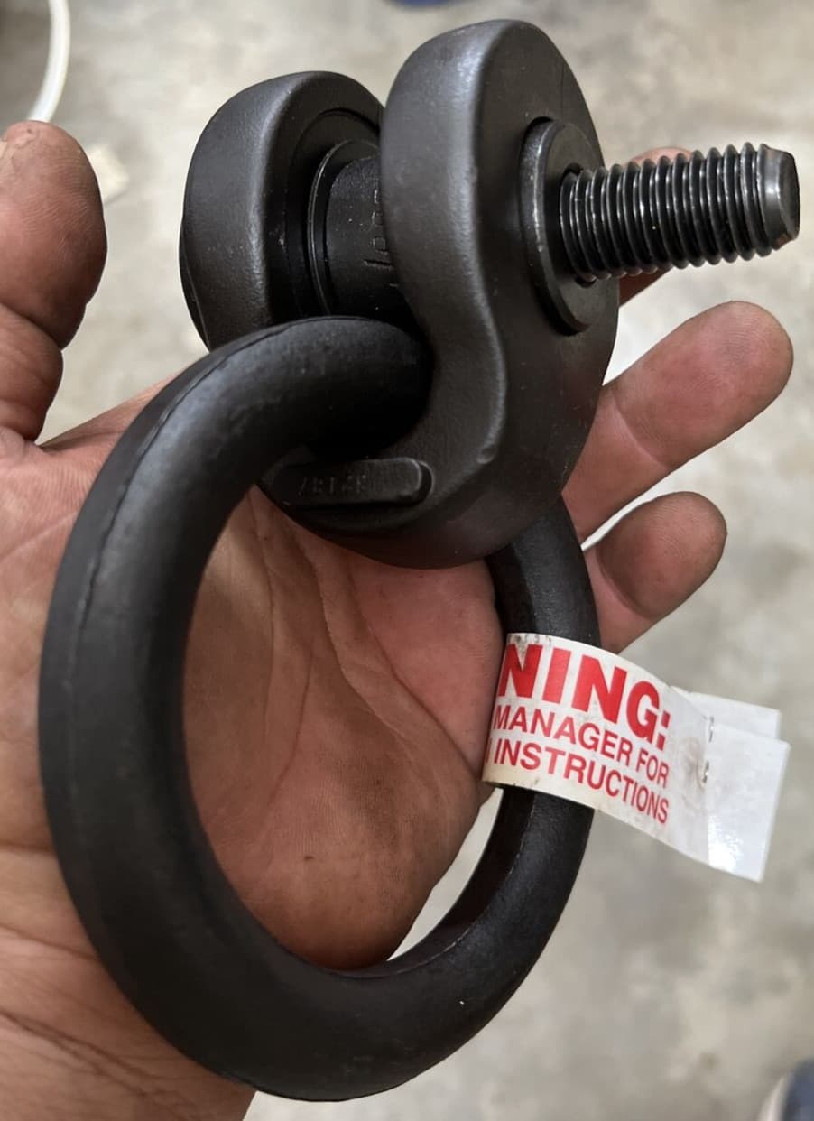 Jergins Side Pull Hoist Ring 2500# Working Load Limit Black Oxide Alloy Steel 2