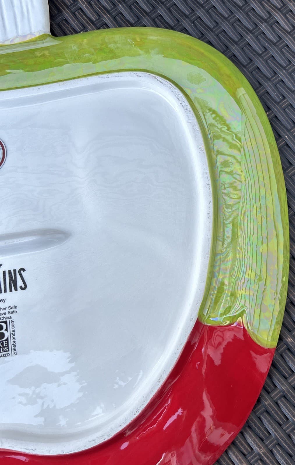 Disney Villains Evil Queen Poison Apple Platter Iridescent Hand Painted 14in New 5