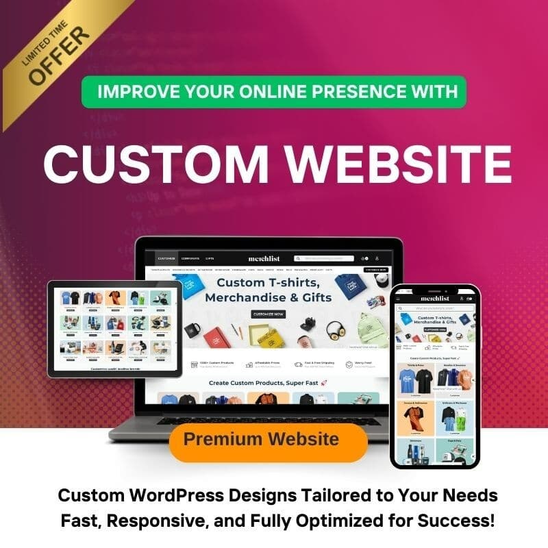 Custom Wordpress Website Development - Professional & Responsive Web Design