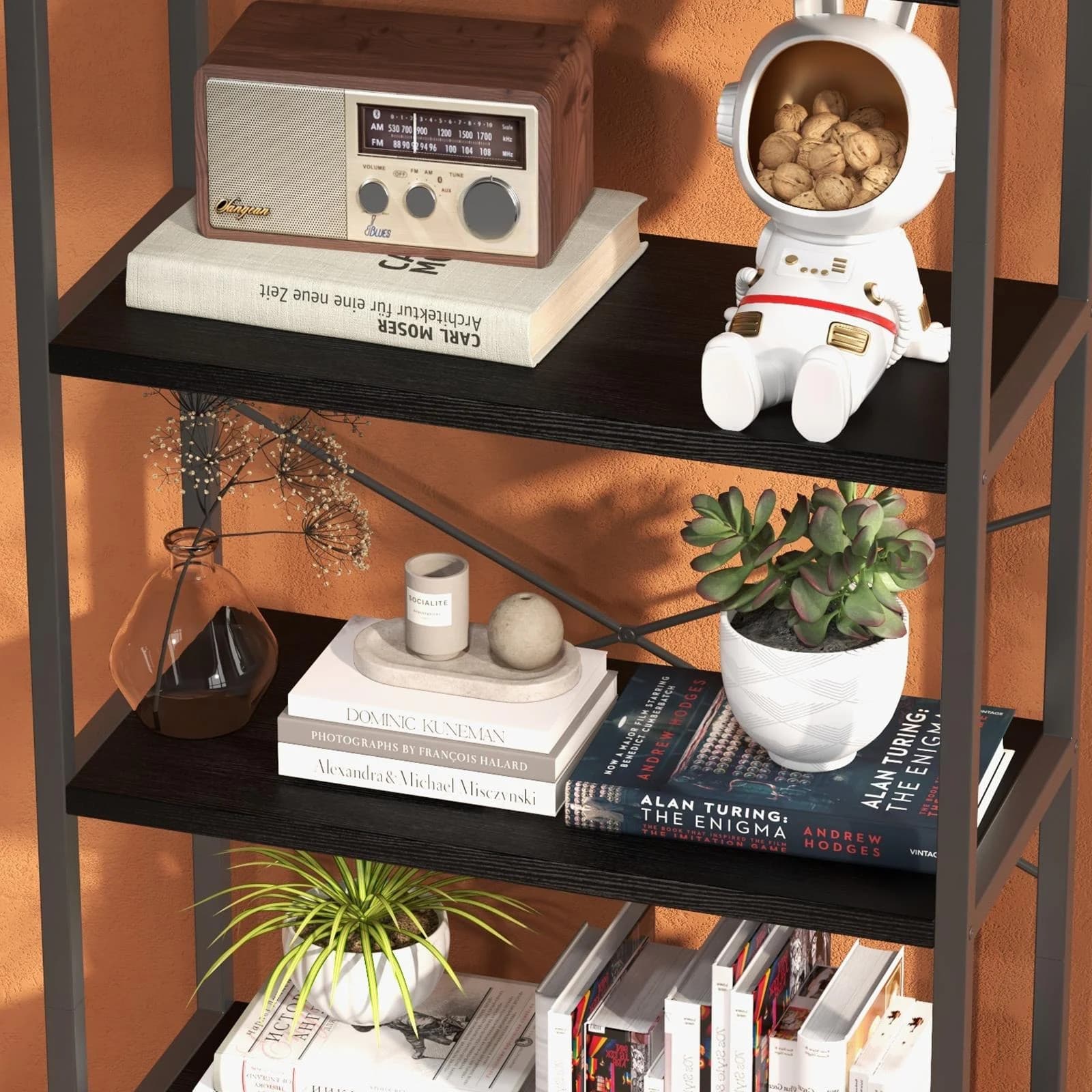 Modern 5-Tier Bookcase for Bedroom, Living Room 3