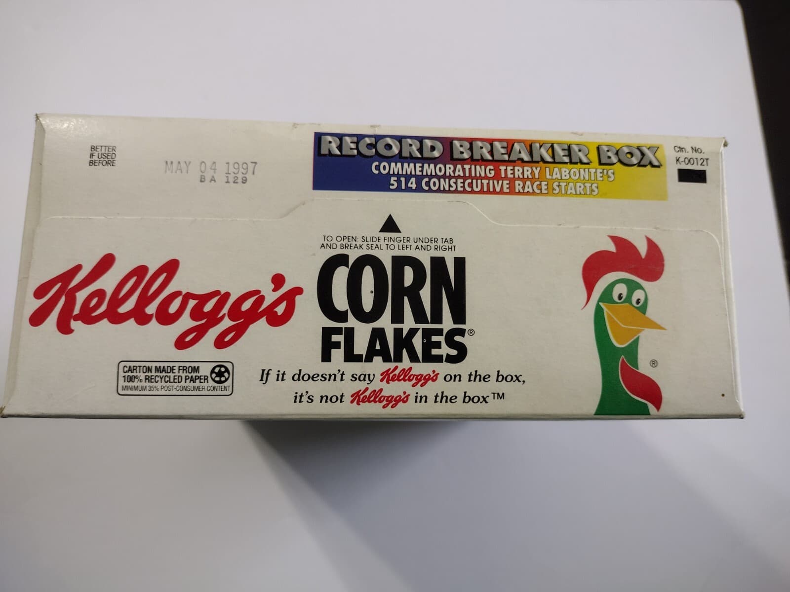 Nascar VINTAGE-KELLOGG’S ORIGINAL&BEST RICHARD PETTY/TERRY LABONTE CEREAL BOX. 3