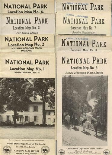 National Park Location Maps 1-8 National Park Briefs & 2 Parks & Recreation Maps