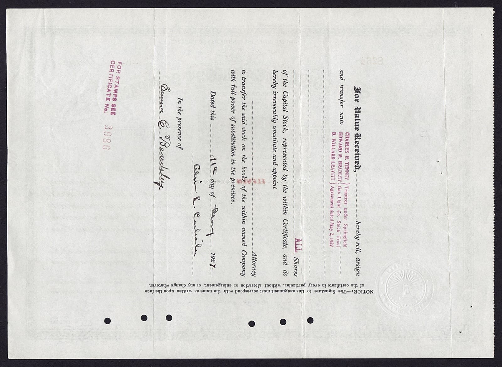 1926 Massachusetts: Springfield Gas Light Company 2