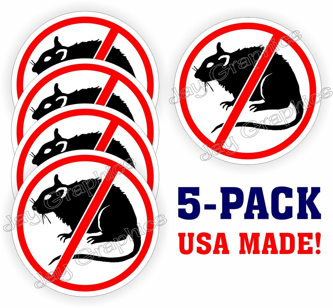 5 Funny - NO RATS - Hard Hat Stickers | Vinyl Decals Motorcycle Helmet Laborer