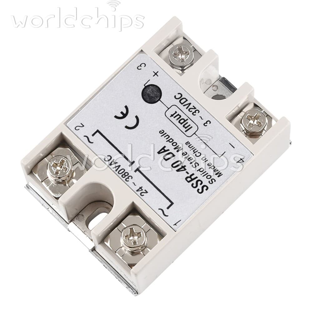 SSR-40 DA DC3-32V to AC24-380V 40A 250V Solid State Relay Module 3-32V DC to AC 5