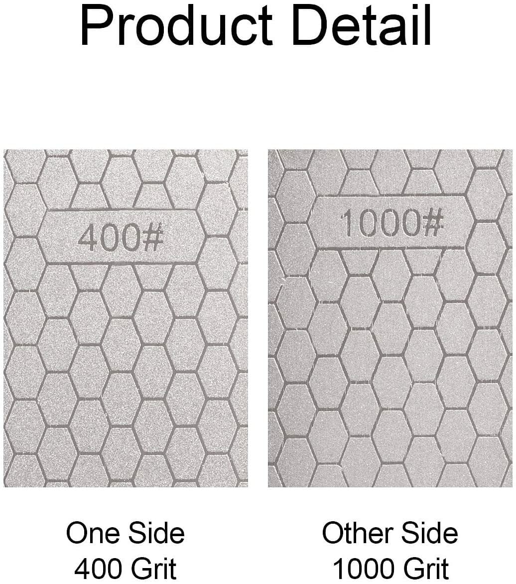 8 in Double Sided 400/1000 Grit Diamond Sharpening Bench Stone Knife Sharpener 2