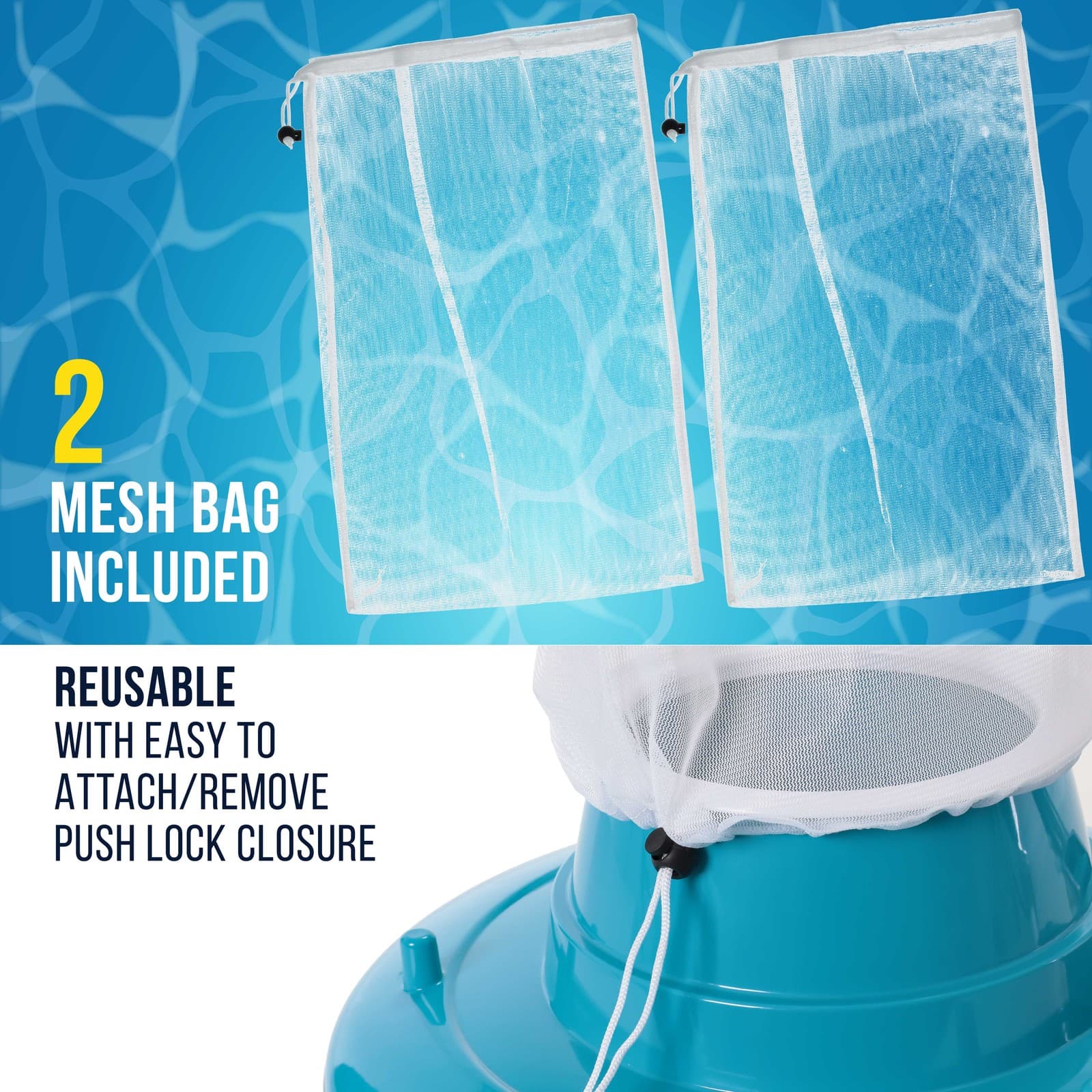 Swimming Pool Leaf Terminator Vacuum, 15" Cleaner, 2 Debris Eater Bags, 8 Jets 5