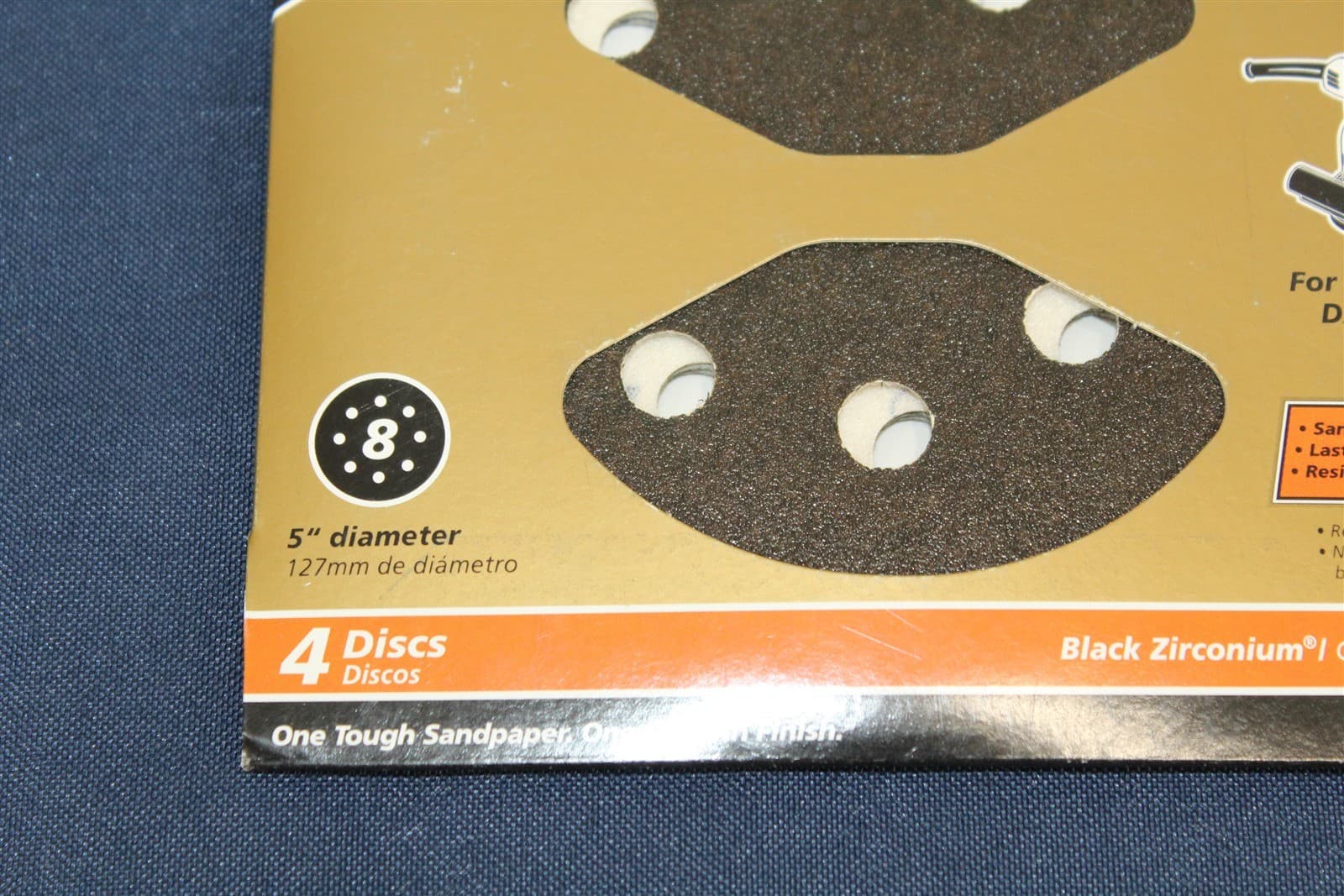 Gator Finishing 7721 120 Grit Zirconium Oxide Hook & Loop Sanding Discs 4PK 5" 2