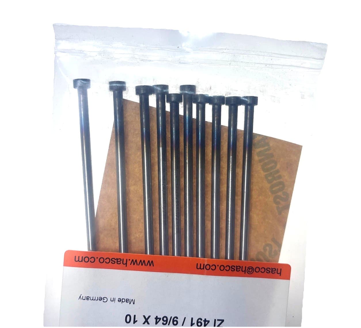 Ejector Pins(10) 9/64 X 10" Hasco ZI491 Shouldered Hardened Mold Injection 3