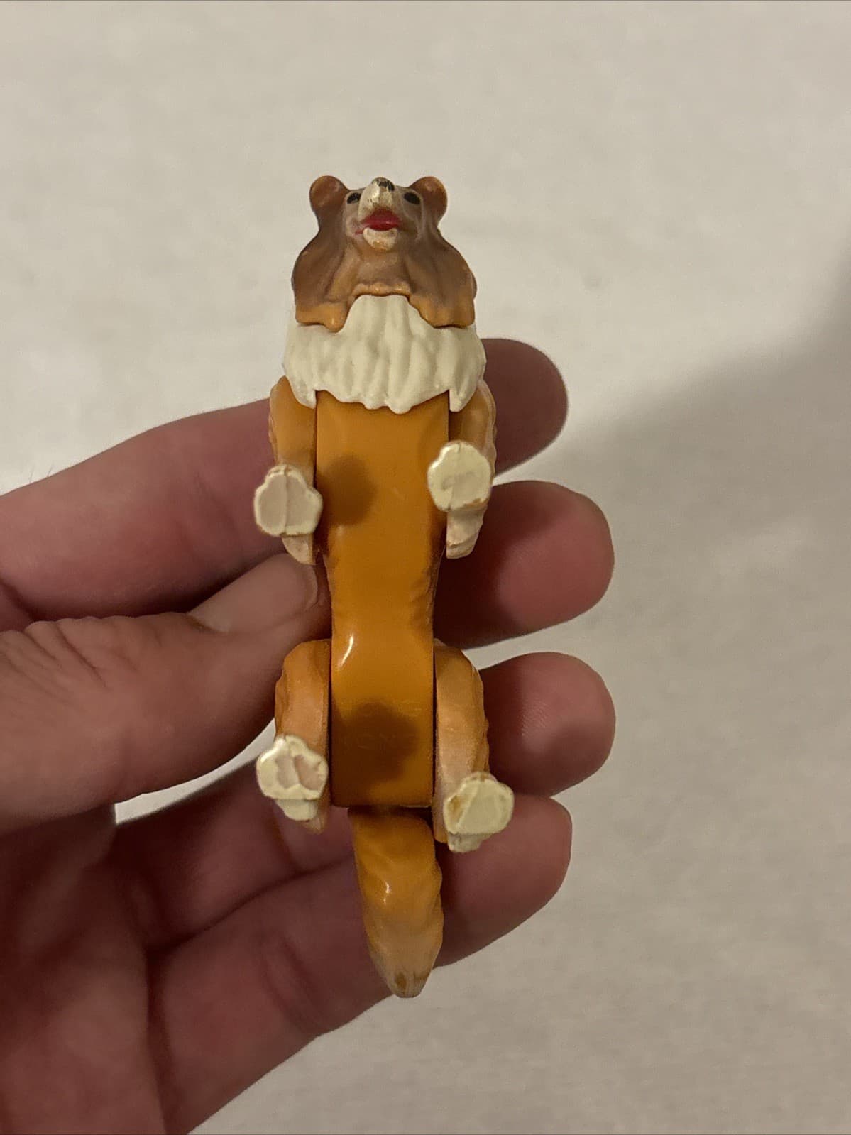 Vintage 1970's Fisher Price Collie Dog Figure Dollhouse Hong Kong FREE SHIP 3