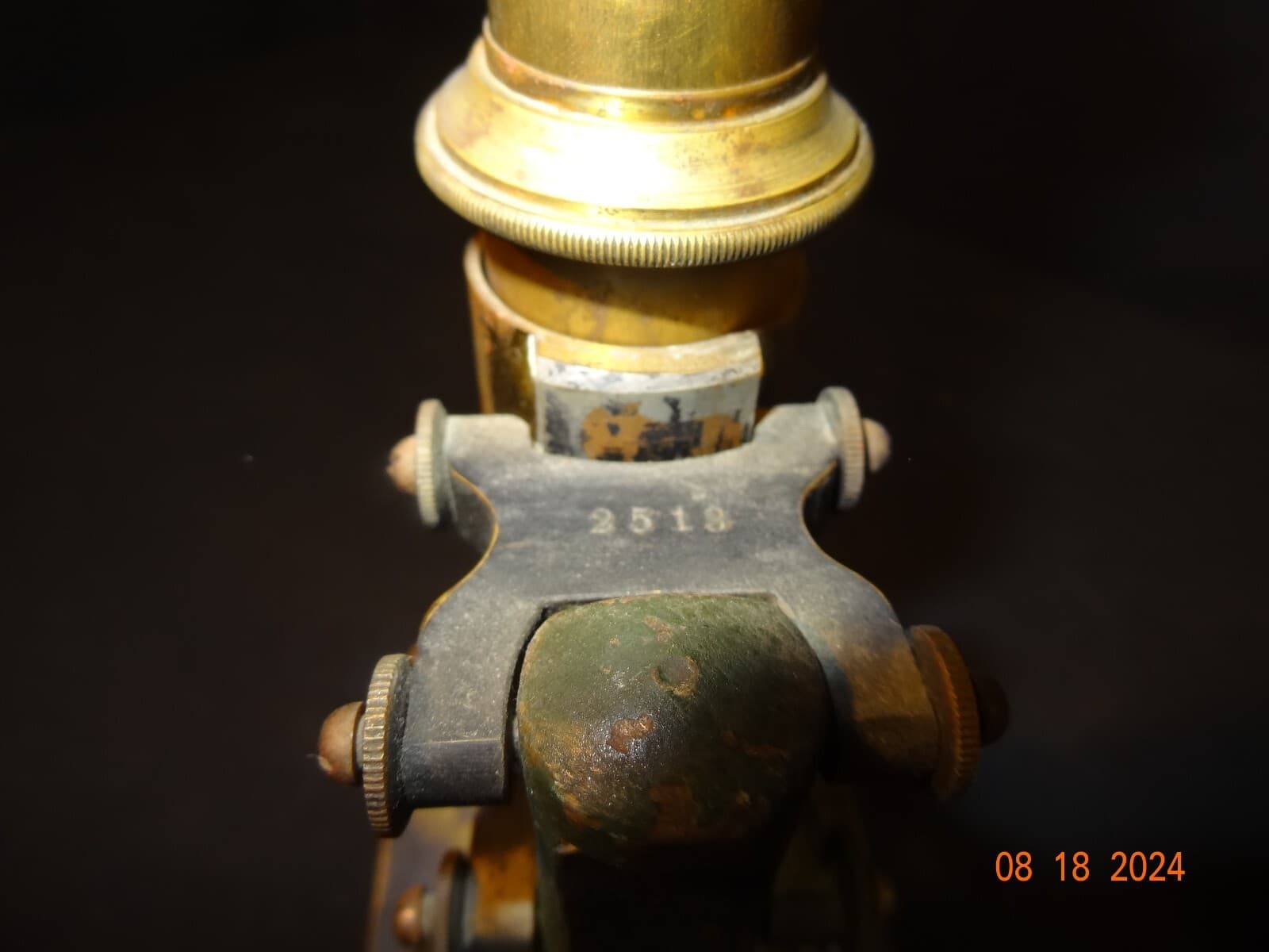 Rare and Unusual Antique F W Schieck?  Microscope  1800's  Serial # 2513 6