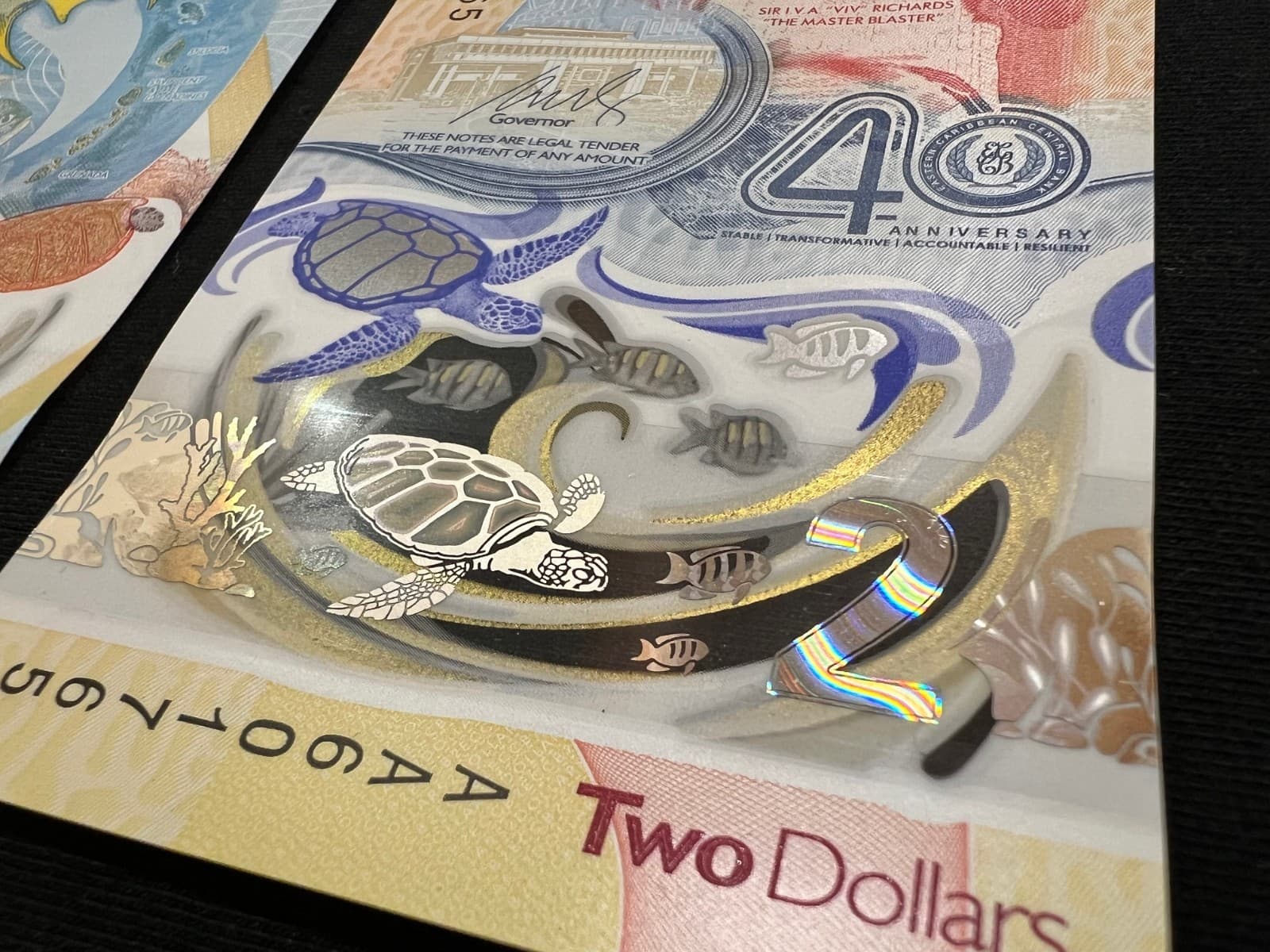 Eastern Caribbean $2 Banknote World Paper Money UNC Currency Bill Note Dollar 6