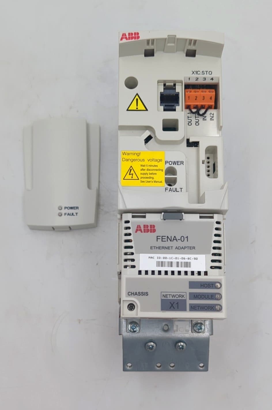 ABB ACS355-03U-08A8-4 VFD, 5 HP, 380-480V w/FENA-01 E-NET Used 4