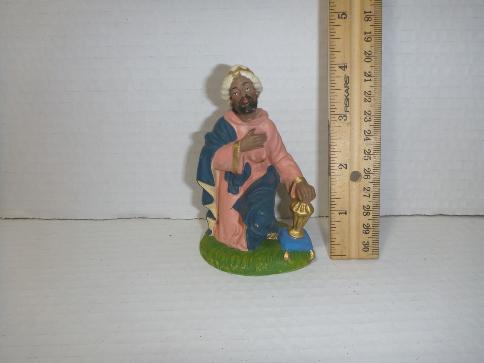 Vintage Italy Paper Mache Christmas Nativity Wise Men Man. 3