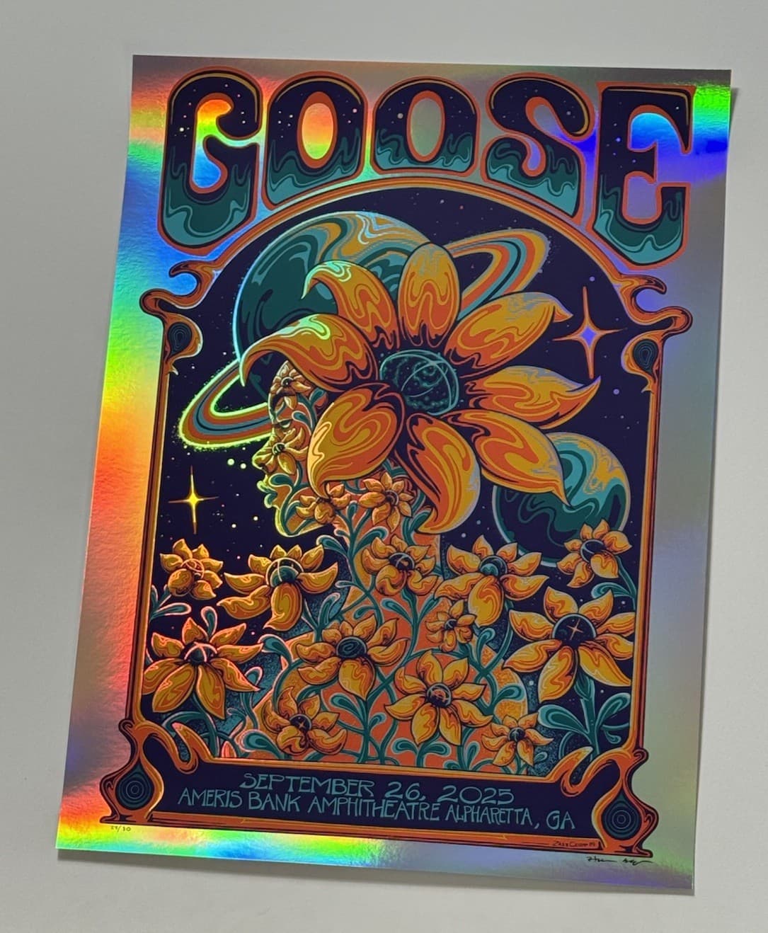 Goose The Band Concert Poster Alpharetta GA 2025 S/N Official Silkscreen *FOIL* 5