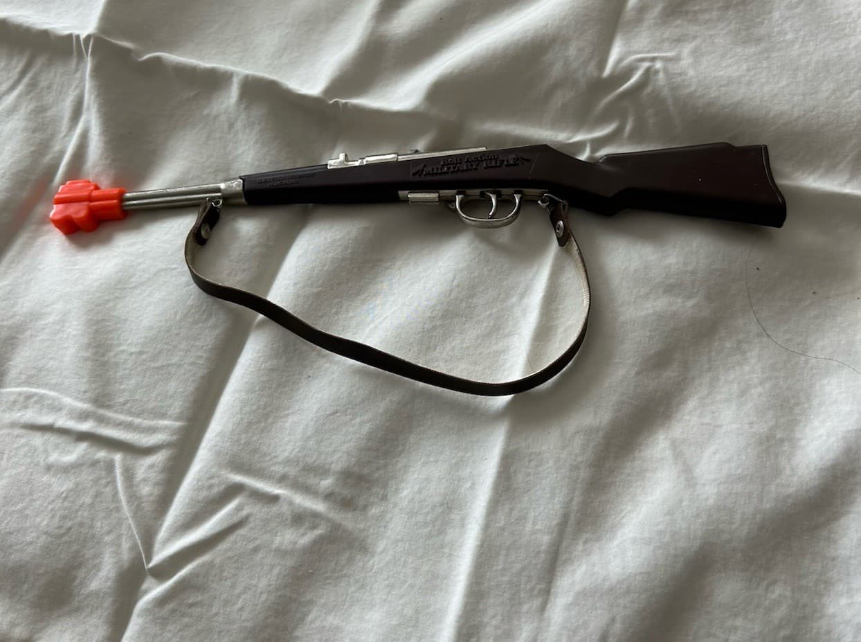 Vintage Bolt Action Military Cap Toy Rifle 11”