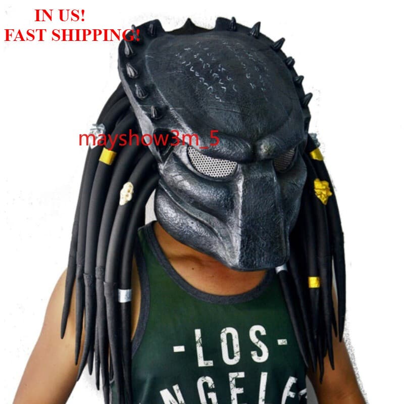 IN US! Alien Vs. Predator Mask Latex Headgear Cosplay Props Halloween Gifts NEW