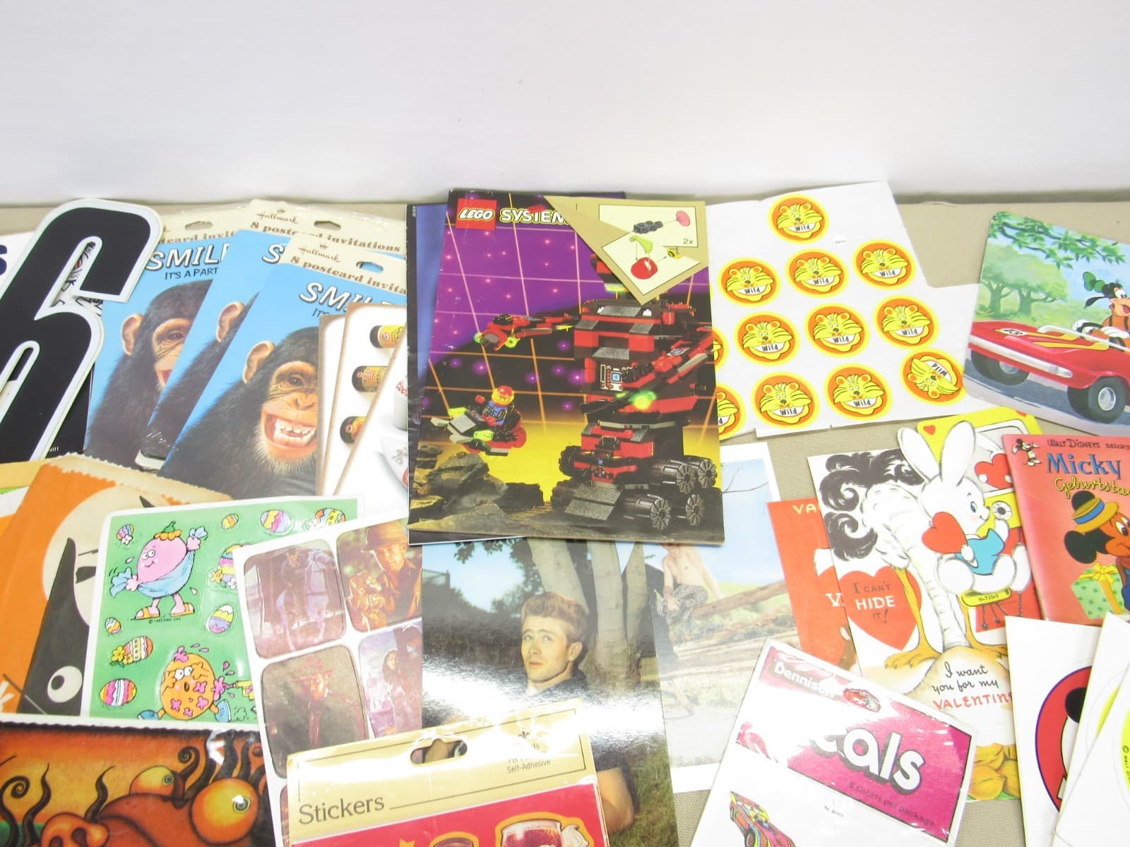 Large Vintage Paper Ephemera Lot Stickers Patches Treat Bags Postcards Catalogs 5