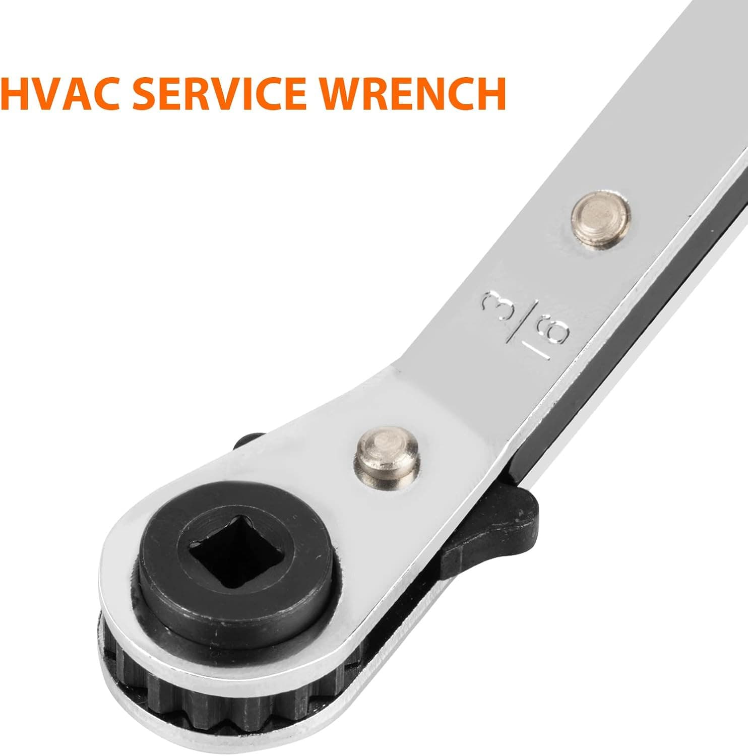 HVAC Service Wrench, Refrigeration Wrench with 2 Pcs HVAC Hexagon Bit Adapter, P 5