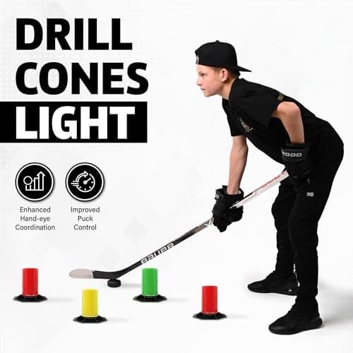 The Snake Trainer - Lightweight Stickhandling Training Tool - 1 Drill Cones 3