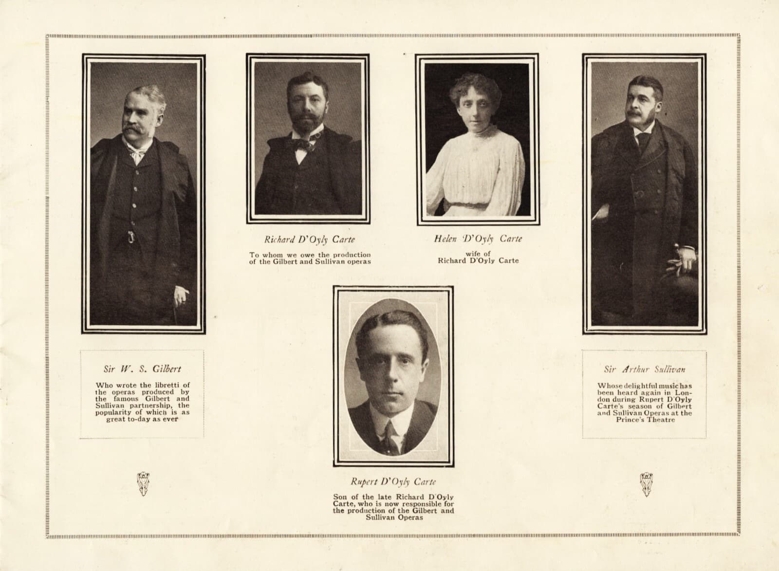 D'Oyly Carte GILBERT and SULLIVAN Operas 1919-1920 Rare London Souvenir Program 3