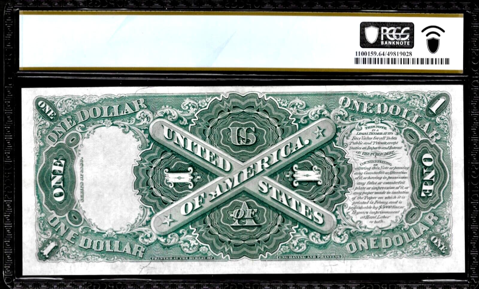 Large Size US Paper Money 1880 Legal Tender $1 Note Fr#35 PCGS Choice 64 2