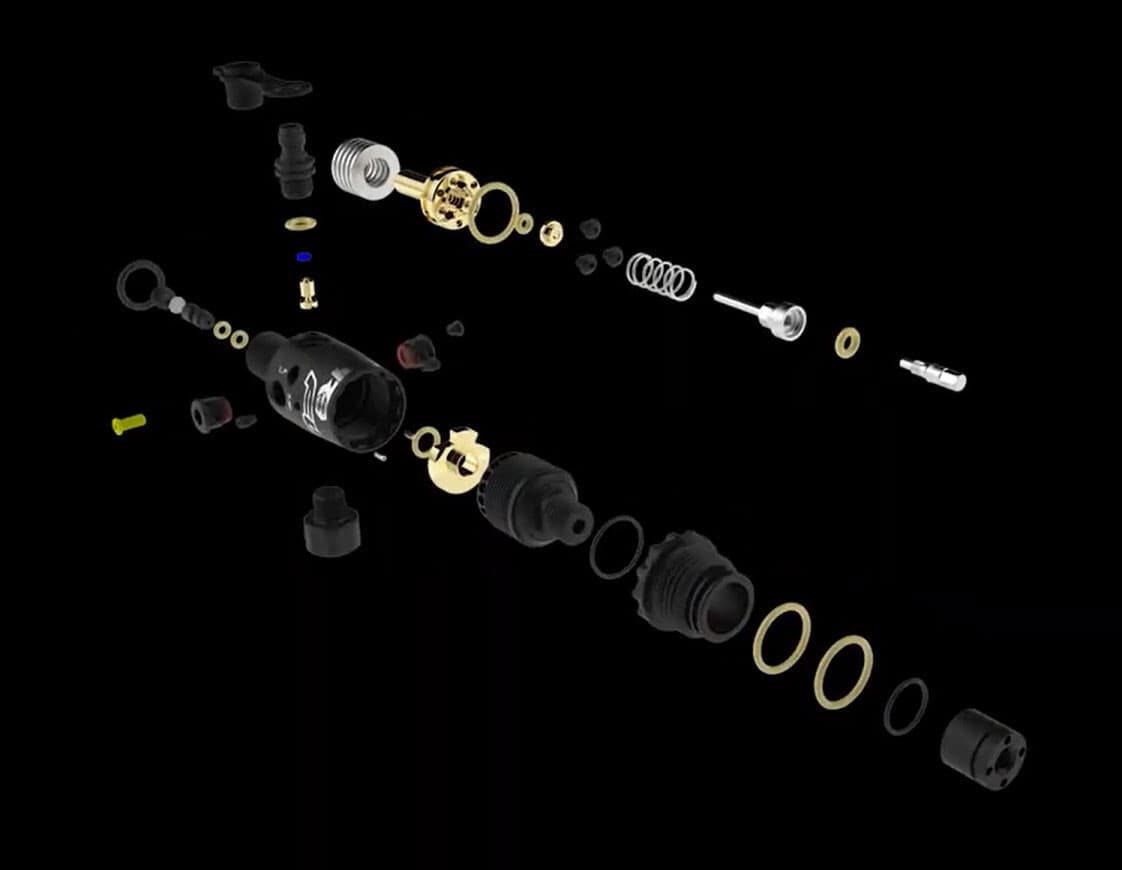 Empire Paintball Ultra Light 68ci/4500psi HPA Tank w/ FLO Pro Red Regulator 2