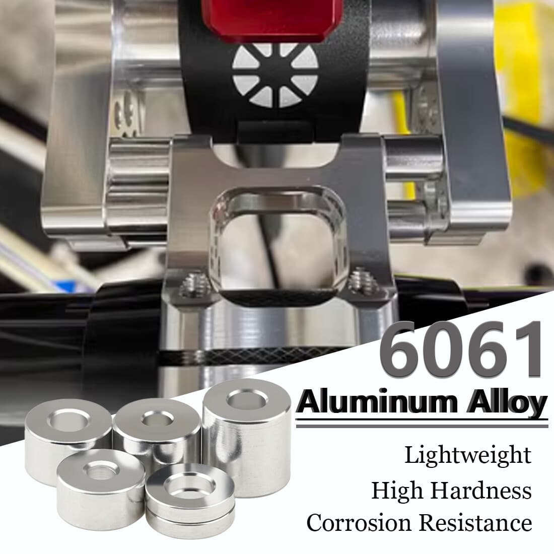 M6 M8 M10 Aluminium Stand Off Collar Bush OD 16mm Round Spacer Bushing Bonnet 4